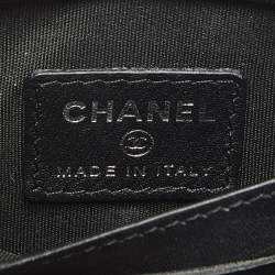 Pre Owned Chanel Black Quilted Leather CC Pochette Bag