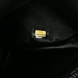 Pre Owned Chanel Burgundy Bicolor Quilted Lambskin Twist Crescent Flap