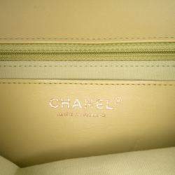 Pre Owned Chanel Green Mini Square Lambskin Casino Royale Charms Single Flap