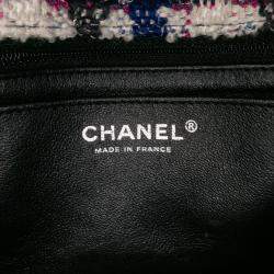 Pre Owned Chanel Blue Mini Rectangular Classic Tweed Single Flap