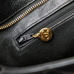 Pre Owned Chanel Black Caviar Medallion Tote