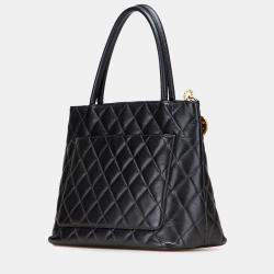 Pre Owned Chanel Black Caviar Medallion Tote