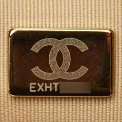 Pre Owned Chanel Gold Quilted Leather Small 19 Flap Bag