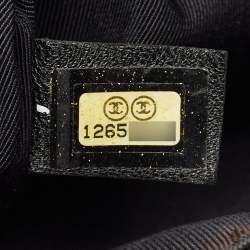 Pre Owned Chanel Black/White Nylon Reissue Flap Shoulder Bag