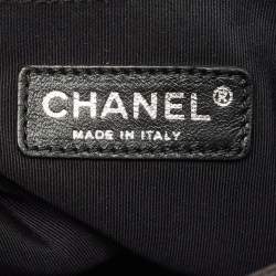 Pre Owned Chanel Black/White Nylon Reissue Flap Shoulder Bag