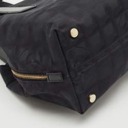 Pre Owned Chanel Black Nylon Travel Ligne Satchel