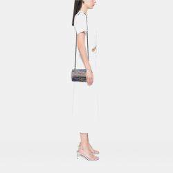 Pre Owned Chanel Multicolor Denim Mini Rectangular Classic Single Flap Bag