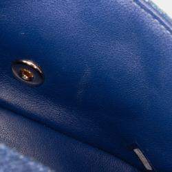 Pre Owned Chanel Multicolor Denim Mini Rectangular Classic Single Flap Bag