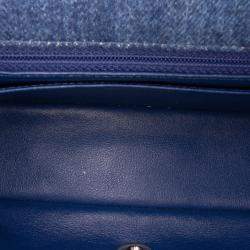 Pre Owned Chanel Multicolor Denim Mini Rectangular Classic Single Flap Bag