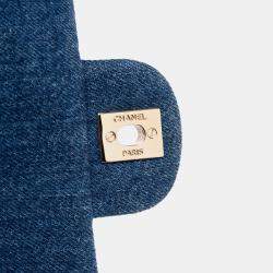 Pre Owned Chanel Multicolor Denim Mini Rectangular Classic Single Flap Bag