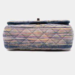 Pre Owned Chanel Multicolor Denim Mini Rectangular Classic Single Flap Bag