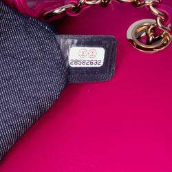 Pre Owned Chanel Pink Lambskin CC Mania Flap