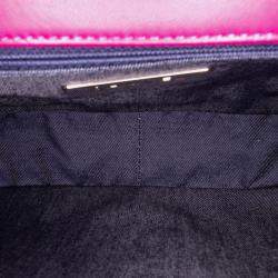 Pre Owned Chanel Pink Lambskin CC Mania Flap