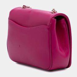 Pre Owned Chanel Pink Lambskin CC Mania Flap