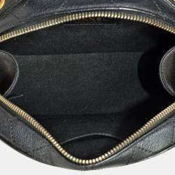 Pre Owned Chanel Vanity Black Lambskin Shoulder Bag