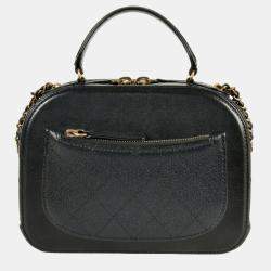 Pre Owned Chanel Vanity Black Lambskin Shoulder Bag