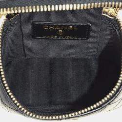 Pre Owned Chanel Vanity Mini Black Leather Shoulder Bag