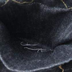 Pre Owned Chanel CC Blue Denim Tote Bag