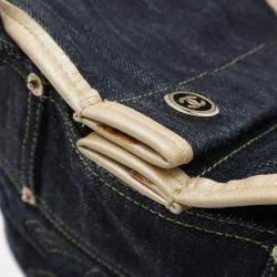 Pre Owned Chanel CC Blue Denim Tote Bag