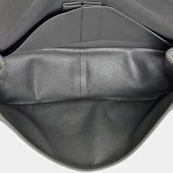 Pre Owned Chanel 2.55 Double Flap Grey Leather Shoulder Bag