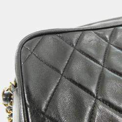 Pre Owned Chanel CC Tassel Black Lambskin Camera Bag