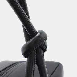 Pre Owned Chanel Cambon Ligne Black Soft Calf Leather Bowling Bag