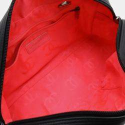 Pre Owned Chanel Cambon Ligne Black Soft Calf Leather Bowling Bag