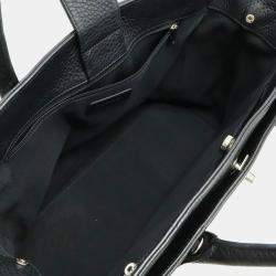 Pre Owned Chanel Executive Line Black Leather Tote Bag