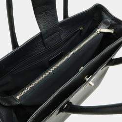 Pre Owned Chanel Executive Line Black Leather Tote Bag