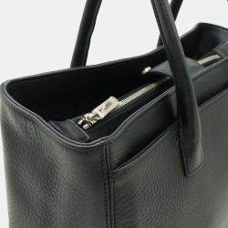 Pre Owned Chanel Executive Line Black Leather Tote Bag