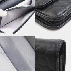 Pre Owned Chanel Camellia Black Wallet on Chain