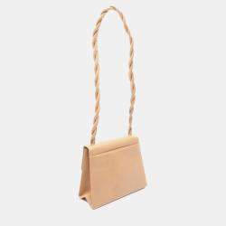 Pre Owned Chanel Twist CC Beige Leather Shoulder Bag