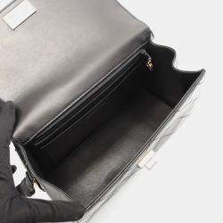 Pre Owned Chanel 2.55 Black Lambskin Chain Shoulder Bag