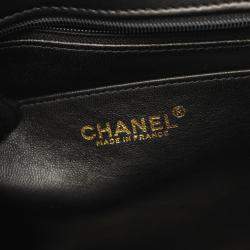 Pre Owned Chanel 2.55 Black Lambskin Chain Shoulder Bag