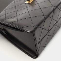 Pre Owned Chanel 2.55 Black Lambskin Chain Shoulder Bag