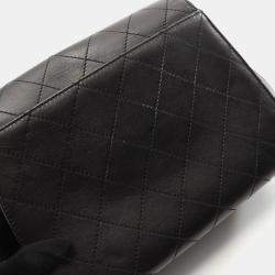 Pre Owned Chanel 2.55 Black Lambskin Chain Shoulder Bag