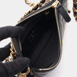 Pre Owned Chanel Chain Around Black Lambskin Chain Shoulder Bag