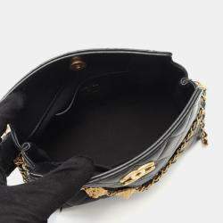 Pre Owned Chanel Matelasse Black Lambskin Crossbody Bag