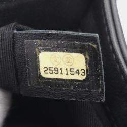 Pre Owned Chanel Boy Small Black Leather Chain Shoulder Bag