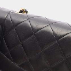 مملوكة مسبقًا حقيبة كتف سلسلة شانيل ماتلاس ديانا جلد خروف أسود غولد هاردوير