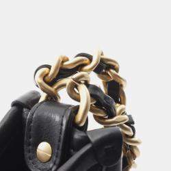 Pre Owned Chanel CC Black Lambskin Chain Hobo Bag