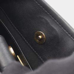 Pre Owned Chanel CC Black Lambskin Chain Hobo Bag