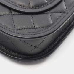 Pre Owned Chanel CC Black Lambskin Chain Hobo Bag