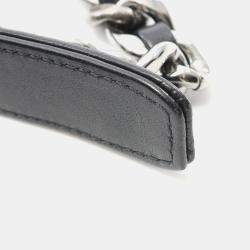 Pre Owned حقيبة كتف شانيل 19 ديكس-نوف ماتيلاسي بسلسلة من جلد الحمل أسود