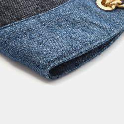 Pre Owned Chanel CC Denim Navy Chain Shoulder Bag