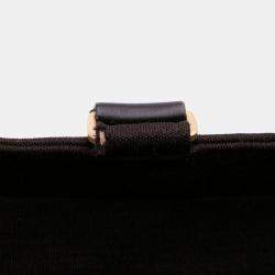 Pre Owned Chanel Black CC Chocolate Bar Jersey Tote