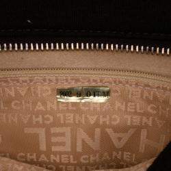 Pre Owned Chanel Black CC Chocolate Bar Jersey Tote