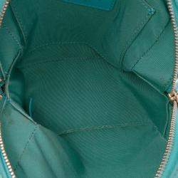 Pre Owned Chanel Blue CC Stitched Calfskin Enamel Camera Bag