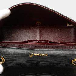 Pre Owned Chanel Black Medium Quilted Lambskin Full Flap