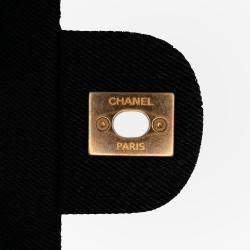 Pre Owned Chanel Grey Mini Rectangular Quilted Denim Mood Flap